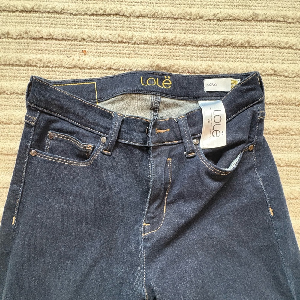 Women's Dark Wash Lole Jeans size 26 - Picture 2 of 3